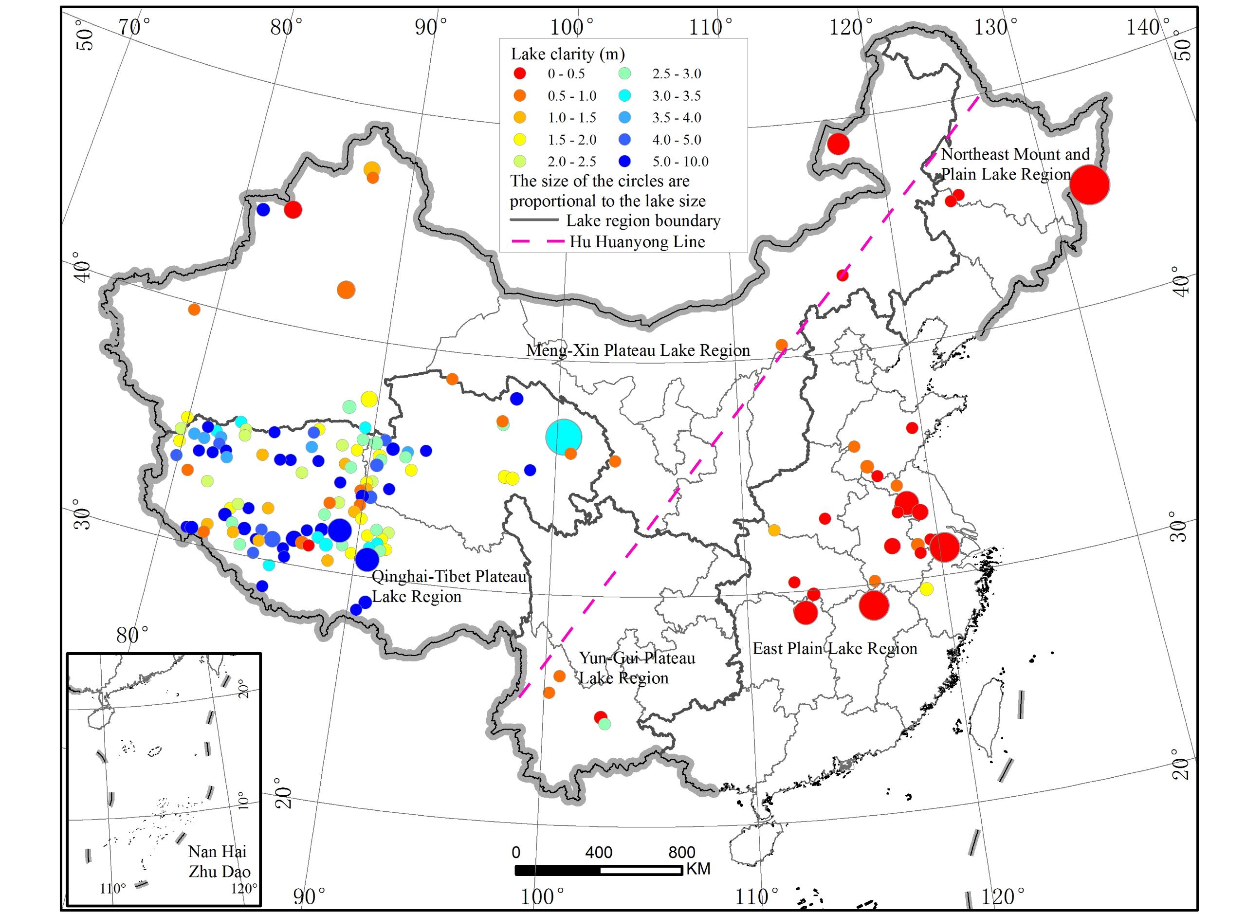 Remote Sensing Study Reveals Increasing Water Clarity of China's Lakes