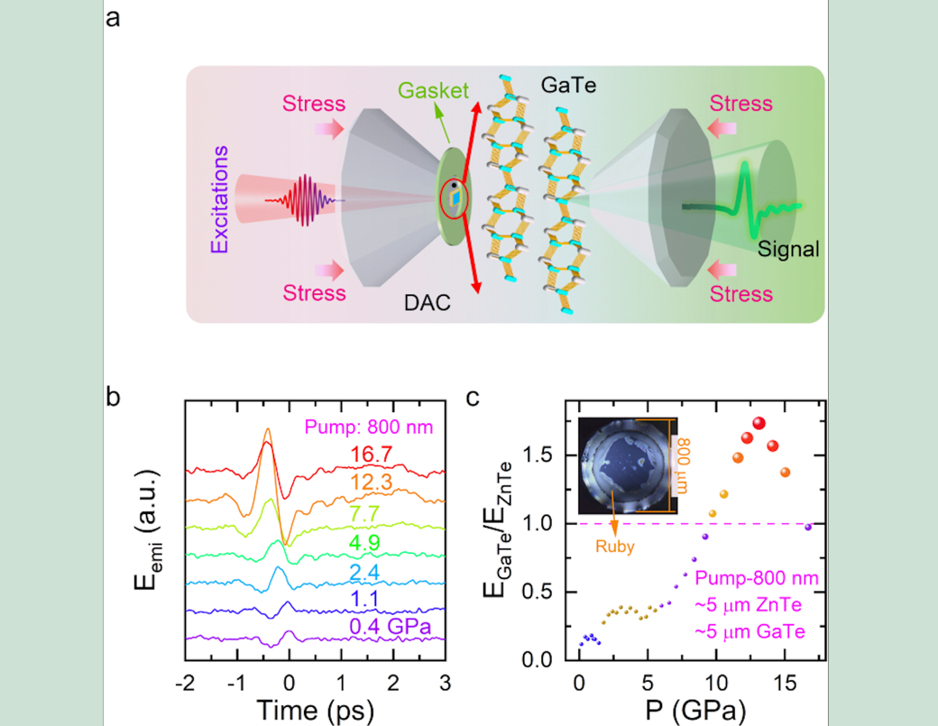 High Pressure Drives 13-Fold Enhancement and Precise Control of Terahertz Emission in Layered GaTe