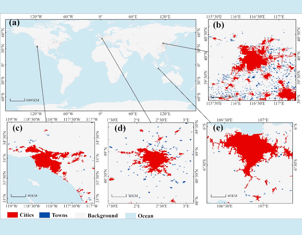 Global 30-m Urban Boundary Map Released, Offering 23 Years of City Expansion Insights